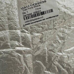 OEM GE Washer Drain Pump | WH11X29539  BRAND NEW SEALED